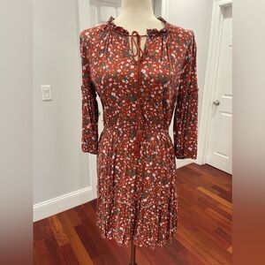 francesca's Women's Orange and Red Dress